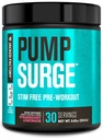 Jacked Factory Pumpsurge Caffeine Free Pre Workout für Männer und Frauen - Nootropic Booster & Stim Free Pre Workout - Intensive Pumpen, Enhanced Focus - 30 Servierungen, Erdbeeren-Lemonade
