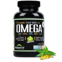 Flax Seed Oil - Omega 3 Super Blend mit DPA, EPA, DHA, ALA und GLA mit Fisch, Borage und Bio Flax Seed Oil - Über 2.400 Milligramm Stärke - Glutenfrei - Made in USA - 60 SoftGels