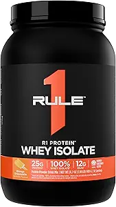 Regel 1 R1 Protein Whey Isolate - mit 25g Protein & 6g BCAA Exklusiv von isolierten & hydrolysierten Quellen für Workout Recovery (2 Pfund*, Orange Dreamsicle)