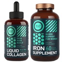 WILD FUEL Eisenergänzung für Frauen mit Folsäure und flüssigen Collagen Peptiden mit Biotin Weibliche Gesundheit und Beauty Bundle
