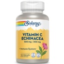 SOLARAY Vitamin C & Echinacea Wurzel | Gesunde Immunsystem Unterstützung w/ 500 mg VIT C & 300 mg Echinacea pro Kapsel | Non-GMO & Vegan | 120 VegKaps