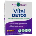 Vital Planet - Vital-Detox mit Milchdistel, Quercetin, Alpha-Liposäure, Cholin und Kräuter, für okziöses Gas und Bloating, Unterstützt gesunde Darmbilanz, 2-Teil 14-Tage-Kit, 56 Kapseln