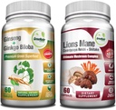 GreeNatr Mushroom Supplement, 10-in-1 Blend mit Lions Mane, Cordyceps, Shiitake, Chaga,Turkey Tail, kombiniert mit unserem Energie- und Gehirnfokus Natural Booster von Ginseng Root und Ginkgo Biloba