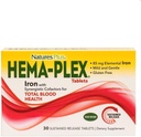 NaturesPlus Hema-Plex Iron - 30 Slow-Release Tabletten, Packung mit 3 - Total Blood Health - 85 mg Chelat Iron - Mit Vitamin C & Bioflavonoids - Non GMO, Vegetarisch & Glutenfrei - 90 Gesamt Servierungen