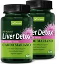 Herdmood Silymarin Milk Thistle Liver Detox Capsules for Fatty Liver, Alcachofa y Cardo Mariano con Silimarina para el Higado Graso, Liver Cleanse Detox & Repair Formula w/Artichoke Extract. 240Land