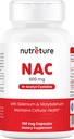 NAC Supplement N-Acetyl Cystein Liver Supplement mit Selenium & Molybdän für Lebergesundheit | N-Acetyl Cystein 600 mg 100 Kapseln