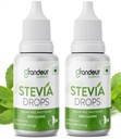 Grandeur Zero Colorie Sugar Free Stevia Drops, No Maltodextrin No Dextrose, For Keto Diet & Weight Watchers, Sugar Substitute - 40ml (800 servings) (Pack of 2)