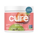 Cure Hydration | Pflanzenbasierte Elektrolyt-Getränk-Mix | Kein hinzugefügter Zucker | FSA-HSA | Dehydration Relief Pulver mit Kokosnusswasser hergestellt | Non-GMO | Vegan | 28 Servierungen Jar - Erdbeer Kiwi