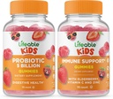 Lebensfähige Probiotika 5 Billion Kinder + Immununterstützung Kinder, Gummie Bundle - Große Verkostung, Vitaminergänzung, Glutenfrei, GMO frei, Kaugummi