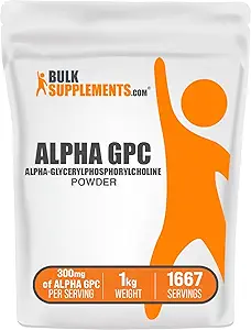 BulkSupplements.com Alpha GPC Powder - Choline-Ergänzungen, Alpha GPC 300mg - Acetylcholin-Ergänzungen, Unflavored & Glutenfrei, 600mg pro Servierung, 5kg (11 lbs) (Pack von 5)