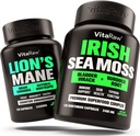 Lions Mane Mushroom + Irish Sea Moss - Brain Booster Memory & Energy + Immununterstützung, Joint & Thyroid und Gut Health