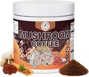 Pilz Kaffee, Instant Pilz Kaffee Pilz Pulver Mischung (20 Portionen) mit Cordyceps, Reishi, Lion's Mane, Shiitake, King Trumpet, Pilzergänzung für Energie, Fokus, Immununterstützung