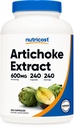 Nutricost Artichoke Extract 600mg, 240 Vegetarische Kapseln - Glutenfrei, Non-GMO