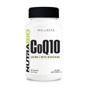 NutraBio CoQ10 Nahrungsergänzung mit Bioperine, Gesunde Herzfunktion & Zelluläre Energieproduktion, 200mg - 60 Kapseln