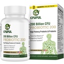 Probiotics for Women & Men, 200 Billion CFU 12 Strains mit 3 Bio-Präbiotika und Probiotika für Verdauungs-Gesundheit Gut, Immune, Bloating & Gas, Energie, Gesamtgesundheit, Regal stabil - 2 Monate Versorgung