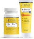 Geforschte Ernährung Mold Detox Duo - MycoPul Advanced Toxin Binder (30 Kapseln) & Tri-Fortify Liposomal Glutathione (8 Oz) - 2 Produkte zur Unterstützung Entfernung von Mycotoxinen