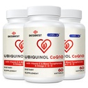 Ubiquinol CoQ10-600mg-Softgel, Active Coq10 Ubiquinol Supplement mit Vitamin E & Omega 3, 6, 9, High Absorption-Coenzym-Q10, Leistungsstarkes Antioxidans für die Energieproduktion, getestet, 180 Zähler