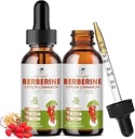 Berberine Ergänzung flüssige Tropfen, Berberine 1500mg mit Ceylon Cinnamon, Turmeric, Resveratrol, Bitter Melon, Vegan Ergänzung, Unterstützt Immunsystem & Verdauungssystem - 2 FL Oz