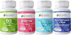 EZ Melts Essential Women's Health Bundle, Sugar-Free, 1-3-Monat Supply