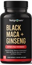 Natgrown Black Maca Root + Panax Ginseng Powder Capsules 1500 mg mit Black Peruvian Maca Root & Korean Panax Ginseng Supplement für Männer und Frauen - Vegan Pillen (120 Count)