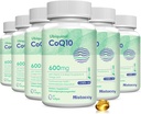 CoQ10 600mg Softgels | Hohe Absorption CoQ10 Ubiquinol Ergänzung | Reduzierte Form Enhanced with Vitamin E & Omega 3 6 9 | Antioxidans Powerhouse Good for Health | 360 Softgels