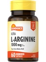 Sundance L-Arginin 1000mg Kapseln | 60 Count | Free Form Amino Säure Supplement | Non-GMO und glutenfreie Ergänzung