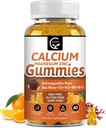 1200mg Calciumgummis mit Vitamin D3,K2,B12 & B6 - Pflanzenkomplexe Calcium Magnesiumergänzung mit Glycinat,Potassium,Sea Moss,Ashwagandha Wurzel für Knochen & Zähne Stärke, Muskel & Immun