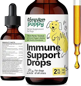 Forever Puppy Immuntropfen für Hunde - Echinacea & Mullein Blatt Tinktur für Haustiere - Flüssige Immununterstützung Ergänzung für Hunde aller Rassen & Größen - 2 oz