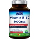 Innate Vitality Vitamin B12 5000mcg, Sublingual, Vegan Methylcobalamin, Fast Dissolve Tabletten, natürliche Peach Flavor, unterstützt Energieproduktion & Gesundes Nervensystem, 240 Tabletten