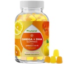 DHA Omega 3 Gummie für Erwachsene - Delicious Flaxseed für Gehirn Omega 3 6 9 Ergänzung für Entzündung, Energie & Insulin - Vegetarische essentielle Fettsäuren Ergänzungen für Immununterstützung - 60 Zähler
