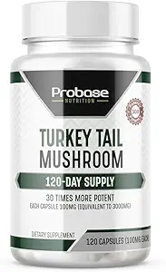 Probase Nutrition Premium Türkei Tail Mushroom Capsules Türkei Tail Supplement mit echtem Pilzextrakt Coriolus Versicolor 4 Monat Versorgung 120 Kapseln