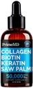 Flüssige Collagen Peptide für Frauen - Serum Complex mit Biotin Vitamin, hydrolysiertem Keratin Protein und Saw Palmetto - Umfassende Formel für Haar, Haut und Nägel Wellness - 2fl oz (Pack von 1)