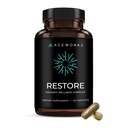 Restore - Organic Sea Moss Complex mit BioPerine® für verbesserte Asorption - 12.000mg pro Servierung - Ashwagandha, Black Seed Oil, Turmeric, Shilajit - Detox, Immune, Energy & Mood Support (60 Kapseln)
