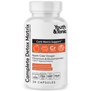 Jugend & Tonic Balanced Detox Pillen als komplette Gut Cleanse & Carb Matrix Unterstützung mit ACV, Glucomannan, Chrom für Körperentgiftung & Verdauungs-Gesundheit, Ergänzung für Männer & Frauen, Third-Party getestet