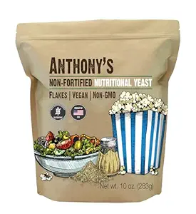Anthony's Premium Nutritional Yeast Flakes, 10 Unze, Non Fortified, Batch Tested Gluten Free, Non GMO