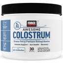 FORCE FACTOR Awesome Colostrum zu unterstützen Gut-Gesundheit, Immun-Funktion, Erholung, & Mehr, Bovine Colostrum-Ergänzung, Weide-Raised, Gras Fed, Hormonfrei, Natürlich entflammt, 30 Servierungen