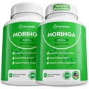 Rosabella Moringa Kapseln - reines Moringa-Pulver, Energie, Haut, Immun- & Gut-Gesundheit Superfood, Reich an Antioxidantien, essentielle Vitamine & Aminosäuren, natürliche grüne Superfood-Ergänzung - 120 Zähler