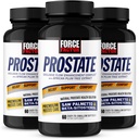 FORCE FACTOR Prostata, 3-Pack, Saw Palmetto und Beta Sitosterol Ergänzung für Männer, Prostata-Gesundheitsunterstützung, Größe Unterstützung, Urinary Relief, Blasenkontrolle, Reduzieren Nighttime Urination, 180 Softgels