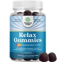 Reine ruhige und entspannende Magnesium-Ergänzung - Magnesium für Stress-Unterstützung & Rest-Ease für Erwachsene - Hohe Absorption Mg Citrate Gummis mit L Theanine & Ashwagandha für Muskelkramps - 90 Count