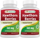 Best Naturals Hawthorn Berry 565 mg 180 Kapseln (180 Count (Pack von 2))