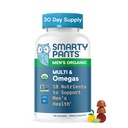 SmartyPants Multivitamin für Männer, Bio-Gummi: Methylfolat, Omega 3 (ALA), Vitamin D3, C, Vitamin B12, B6, A, K & Zink für Immununterstützung, Biotin, Vegetarisch, 120 Gummies (30 Tage Versorgung)