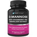 D Mannose Kapseln mit 600mg D-Mannose Pulver pro Cap - mit hinzugefügt Cranberry und Dandelion Extrakt zu Hilfe in Blase, Urinary Tract und UTI Unterstützung - 120 Veggie Caps