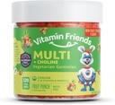 Vitamin Friends - Vegetarische Multivitamin & Choline für Kinder - Tägliche Ernährungsunterstützung Gummie w/Vitamin C, D, E, A, B6, Zink, Folsäure, Choline, Selen, Niacin, Thiamin, Biotin (30 Tage Versorgung)