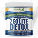 HolyLand Zeolite Cleanse - Zeolite Detox Powder (7.05oz 200 Gramm) - Clinoptilolite Natural Activated - Micronized 0-25 - Full Body Detox for Women, Men - Unterstützt Energie, Fokus, Immunität, Gut Health