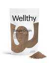 Wellthy Collagen Superfood Powder, Fights Stress & Fatigue, Cacao, Pilzpulver - Organic Chaga & Reishi Extracts, Certified Organic Matcha, Allergen-Free & Non-GMO