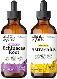 Wild & Organic Echinacea Tinktur 4 fl oz & Astragalus Tinktur 4 fl oz
