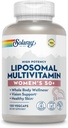 SOLARAY Liposomal Multivitamin für Frauen 50 Plus, Enhanced Absorption mit Eisen, Vitamin D, Vitamin C, B12, Biotin & More, Immununterstützung & Knochengesundheit, Vegan, 60 Servietten, 120 VegCaps