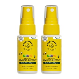 Beekeeper's Naturals Kids Propolis Throat Spray 95% Bienen Propolis Extrakt - Natürliche Immununterstützung & Sore Throat Relief, Antioxidantien & Glutenfrei, 1.06 Unze (Pack von 2)