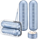 [2 Pack] Zannaki Metal Travel Pill Organizer, Portable Waterproof Weekly Pill Box, Große Aluminiumlegierung Pillen Fall Container, BPA Kostenlose 7 Tage tägliche Medizin Organizer Halter für Vitamin, Supplement