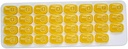 31 Tage Monatliche Pille Pod Organizer für einfache Medikamente Management - Bleiben Sie auf dem Weg mit täglichen Vitamin Ergänzung Med Boxen, bereit für Reisen - Gelb